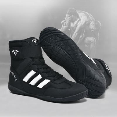 2025 New Taekwondo Sanda Training Special High-top Boxing Training Shoes Fighting Wrestling Shoes Cushioning Weight Lifting Shoes