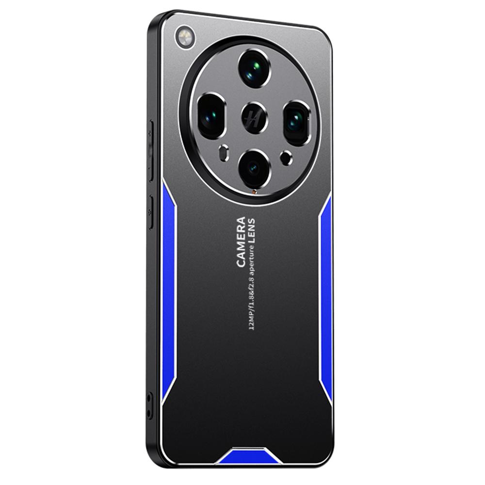 

For Oppo Find X8 Ultra 5G Phone Case Aluminium Alloy TPU PC Back Cover Blue