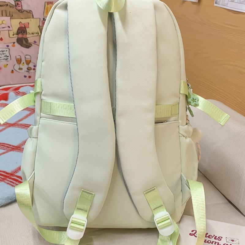 Cute cartoon ins wind schoolbag Girls college wind backpack Junior high school students lightweight largecapacity backpack
