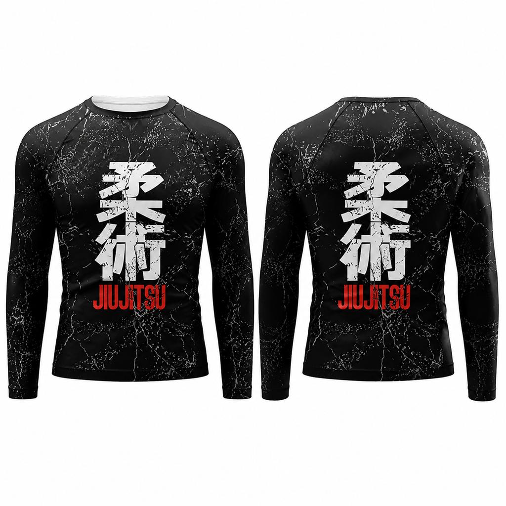 Brazilian Jiu-Jitsu Long-Sleeved T-Shirt Men's T-Shirt Street Wear 3D Printed Breathable Quick-Drying Fitness Clothing Harajuku