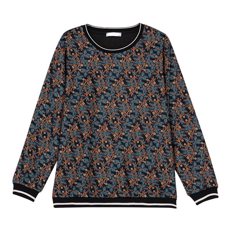 Women's Plus Velvet Sweatshirt - Oversized, Thickened Autumn/Winter Top for Middle-Aged & Elderly (Style 6287)