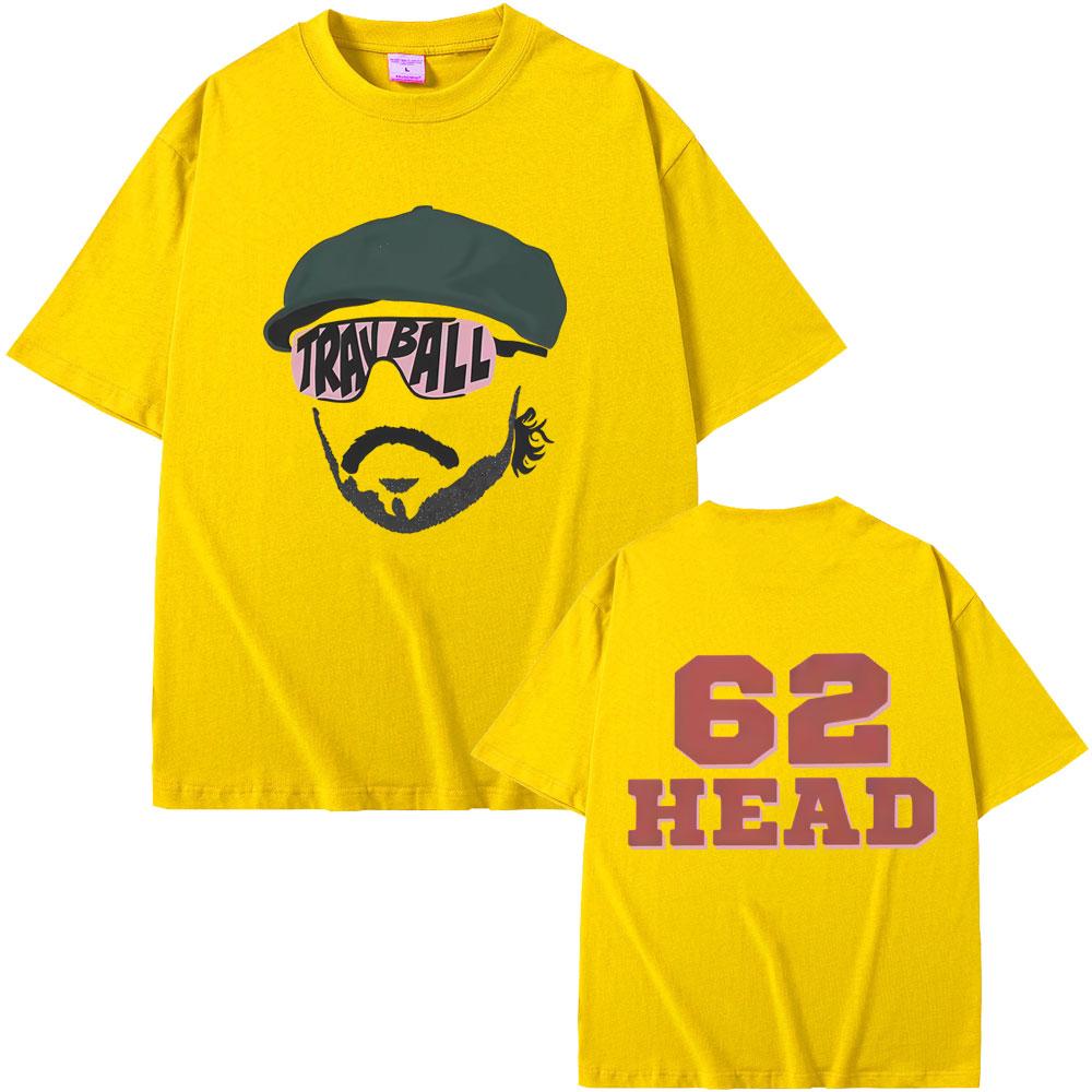 Travis Head TravBall Head 62 Ρούχα T-Shirt Άνδρες Γυναίκες Μόδα Oversized Κοντομάνικο T-Shirt Ανδρικό Casual Βαμβακερά Vintage T-Shirts