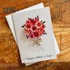 3D Pop Up Happy Mother's Day Card Artificial Flower Greeting Card with Envelope And Insert for Mom Grandma Wife Daughter