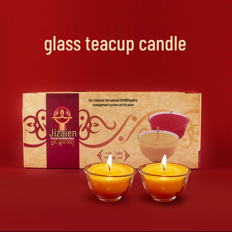 Ghee Lotus Lamp for Buddha Offering - Available in 1.5 to 24 Hour Durations
