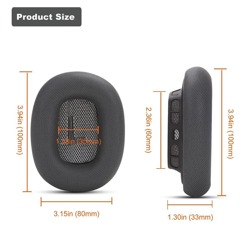 Mesh Fabric Earpads Replacement Headphones Cushion Easy To Install Compatible with Apple AirPods Max