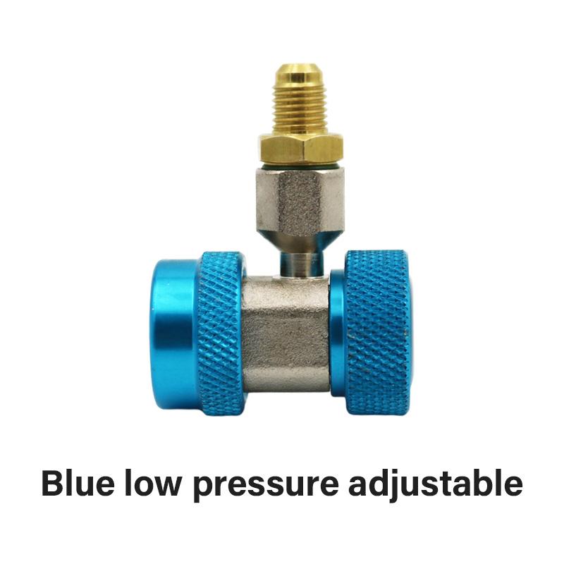 For R134A H/L Auto Car Quick Coupler Connector Brass Plating Adapter Air Conditioning Refrigerant Adjustable AC Manifold Gauge