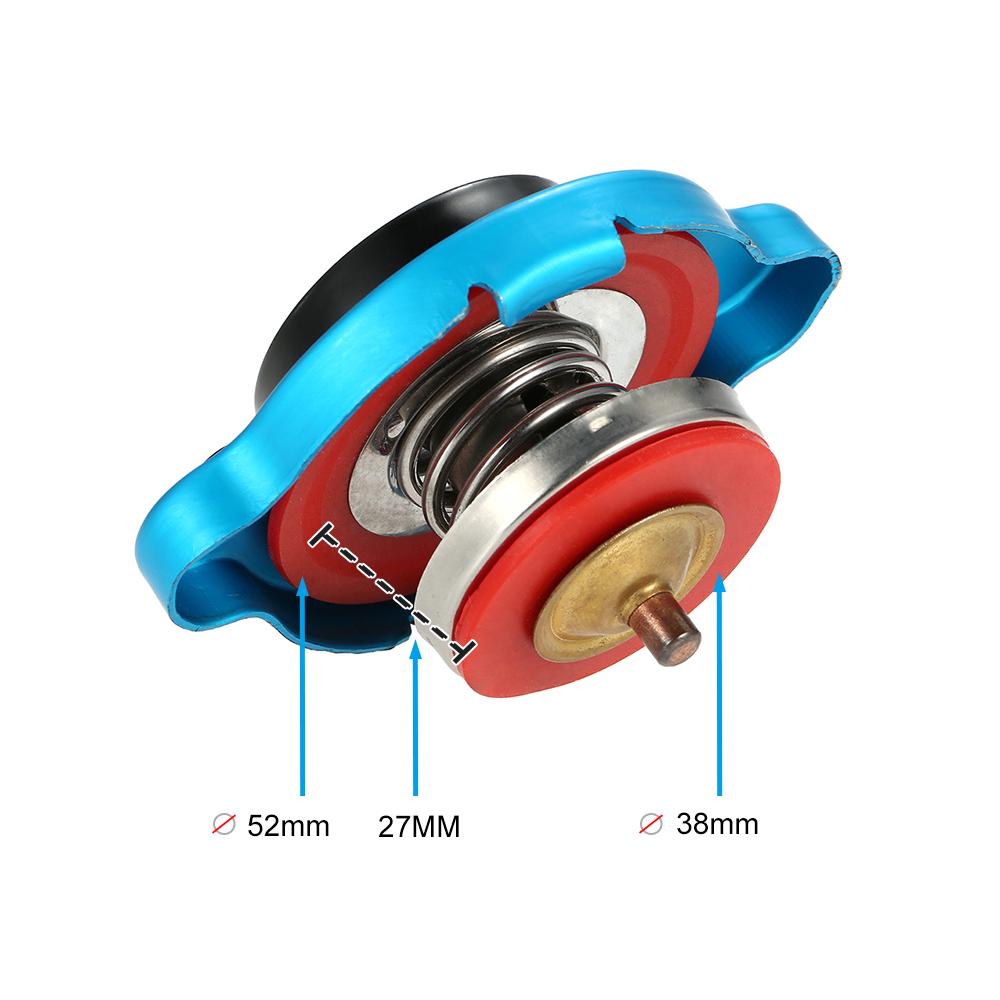 0.9 Bar Thermostatic Radiator Cap Cover with Water Temp Temperature Gauge for Truck Forklift Trailer
