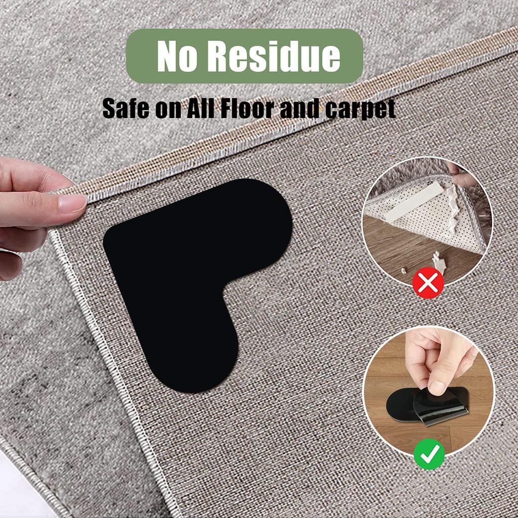 

4/8/12/16 шт., моющийся бесшовный напольный коврик из искусственной кожи в форме сердца, противоскользящая наклейка, наклейка для фиксации ковра