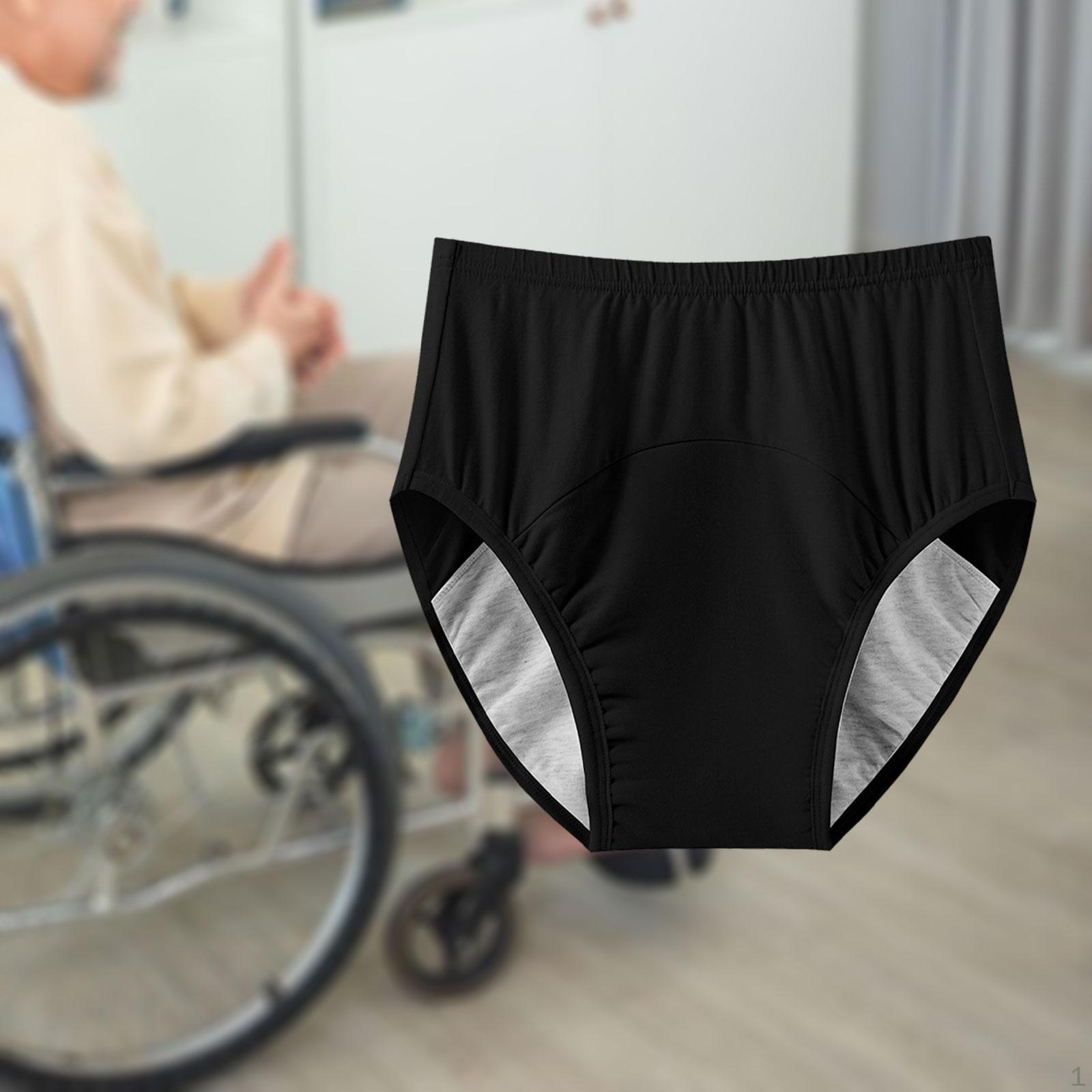 

Взрослый тканевый подгузник дышащее нижнее белье для недержания эластичная талия непромокаемые трусы для женщин Black XXXL