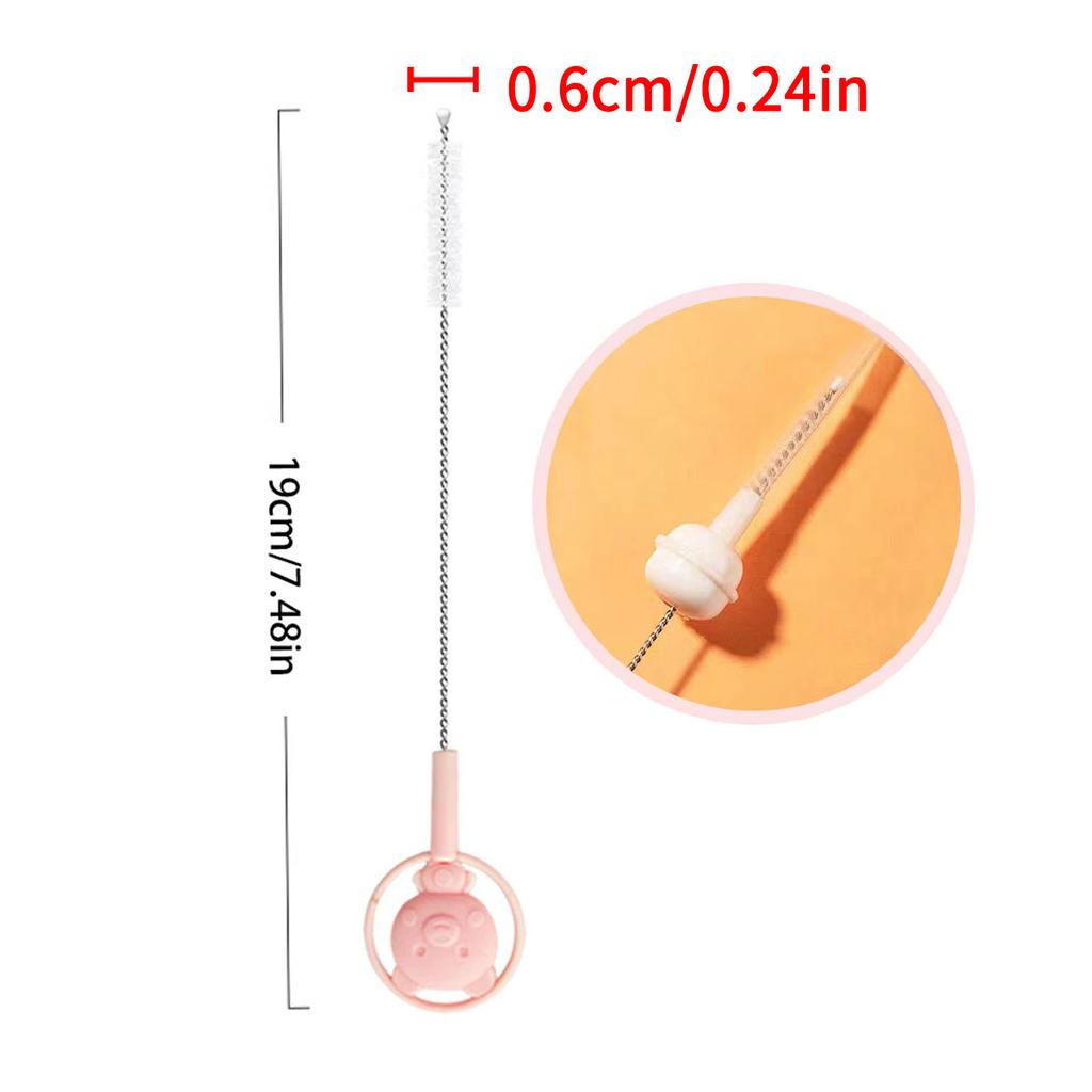 2PCS Cup Brush Cleaning Set Boutique Cardboard Set Bottle Brush Nipple Brush 360 Degree Stain Removal