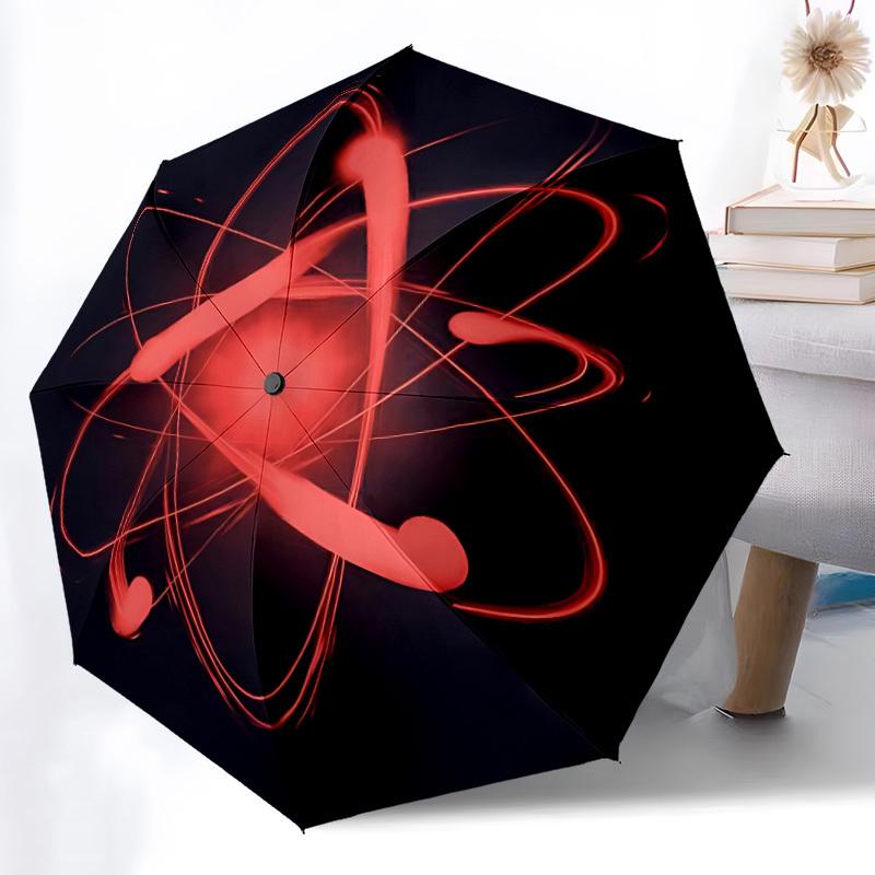

1pc Atom Science Automatic Folding Umbrella Durable Iron Frame,All Seasons Home Travel Outdoor Multifunctional Umbrella yy251115081