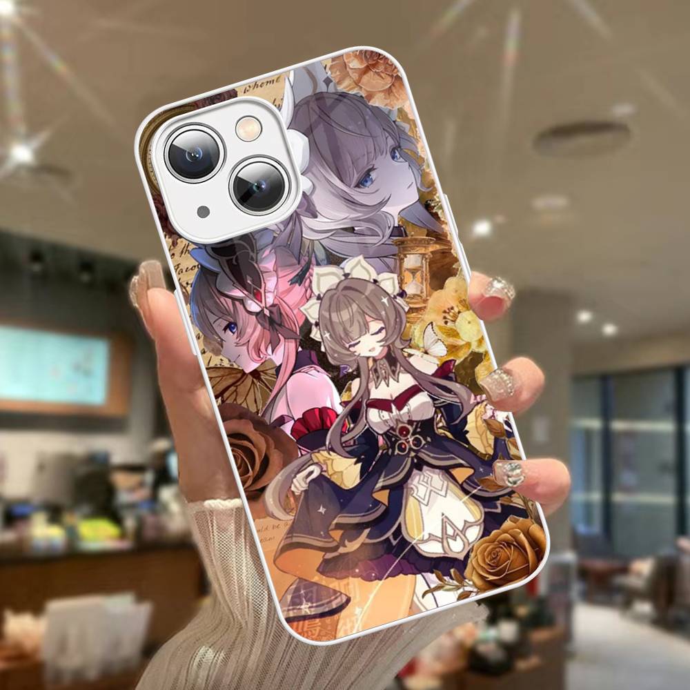 Jeu Genshin Impact Sandrone Verre Trempé Pour iphone 14 13 12 11 Pro Mini XS MAX 14Plus X XS XR Fundas