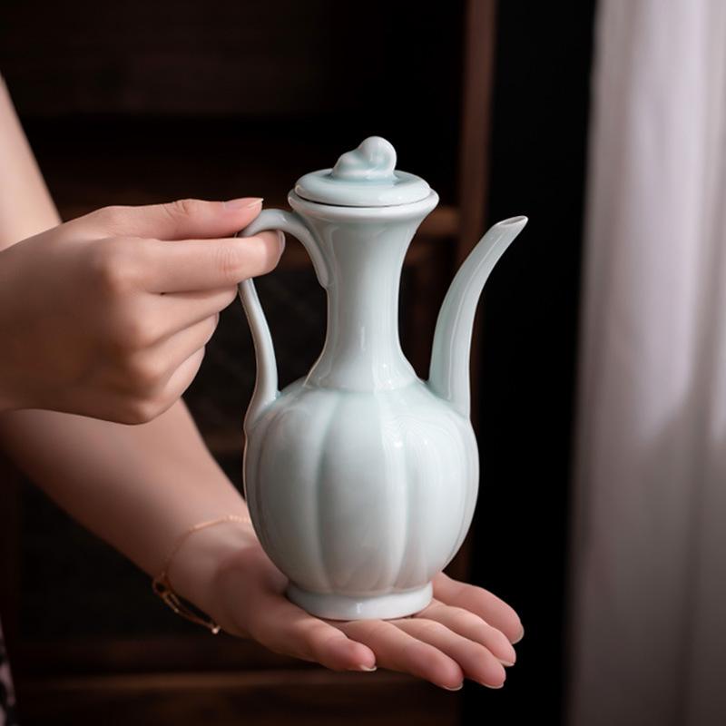 Song Dynasty Tea Competition Training Pot Imitation Song Ceramic Teapot Handheld Teapot Tea Wine Jug