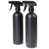 2 x 500 ml schwarze Kunststoff-Triggerflasche, Auto-Reinigungsspray, Multifunktionsflasche