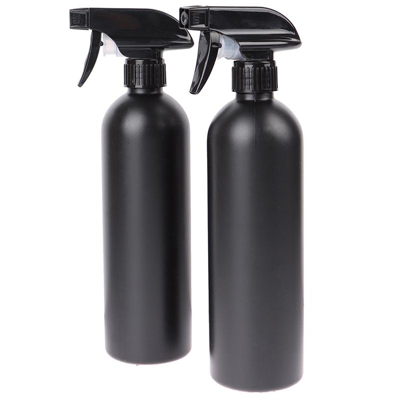 2 x 500 ml schwarze Kunststoff-Triggerflasche, Auto-Reinigungsspray, Multifunktionsflasche