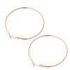 RUI RUI YU 3 Pairs Women Fashion Simple Big Round Circle Earrings Smooth Alloy Earrings (Golden + Silver + Rose