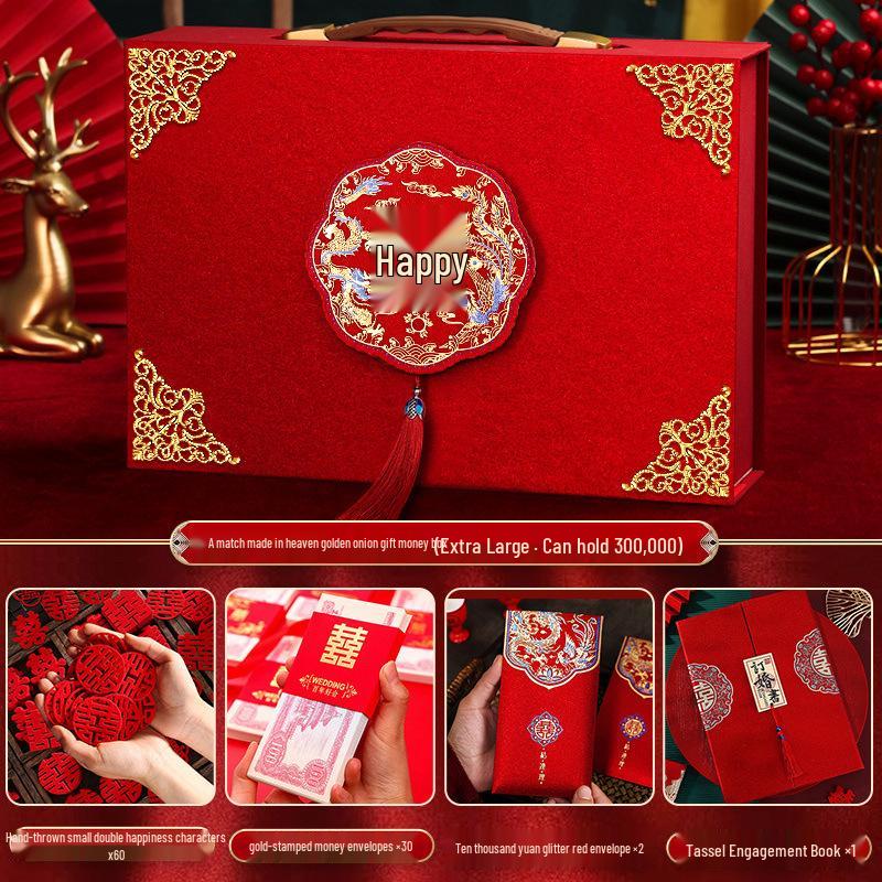 Luxury Betrothal Gift Box: Elegant Engagement & Wedding Decoration for Bride Price Cash