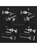 HX6F Creative 100 Set Clear Earrings Ear Studs Piercing Retainers for Women Men