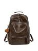 Retro Backpack Computer Bag Student Large Capacity Schoolbag Pu Leather Men'S Business Leisure Travel Bag