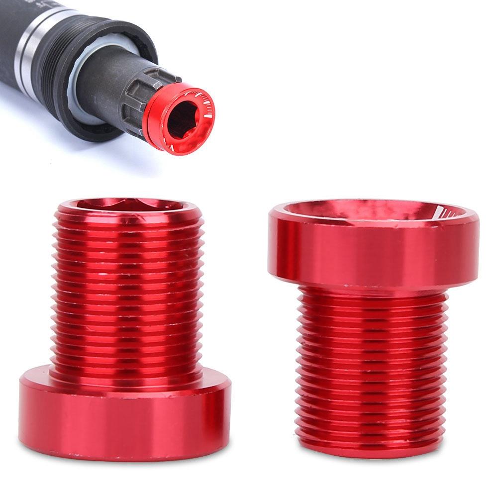 Splined Bottom Bracket Bolts M15*19mm Titanium Bicycle Bike BB Axis Screws Red