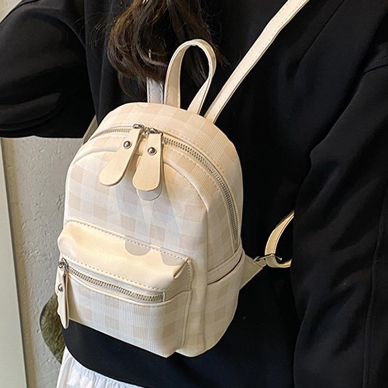 Nischen College-Stil Kontrastfarben karierter Rucksack Damen 2025 Sommer Koreanische Version Trendige Mode Kleiner Rucksack Damen Achseltasche