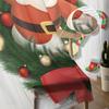 Rideaux en Tulle Cadeau Père Noël de Noël Pour Décoration de Salon Rideaux de Noël Voile Chiffon Moderne Transparent
