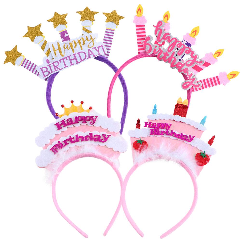 

Children Happy Birthday Birthday Hairband Hair Accessories Korean Style Headband Women Hair Hoop A