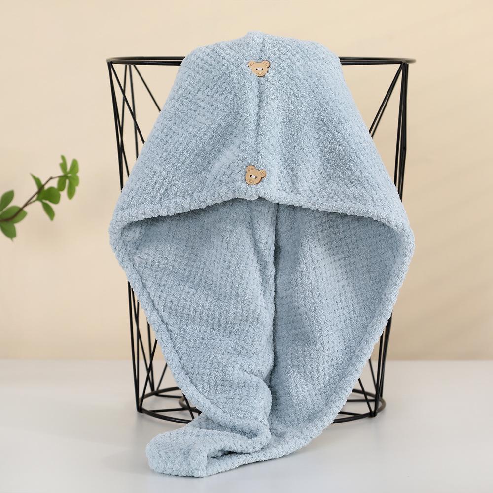 Burlap Quick-Dry Double-Layer Hair Wrap Towel - Water-Absorbent Bath Cap for Women