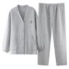 Three-layer Women's Winter Pajamas Set: Warm Long Sleeve Top & Pants in Casual Sporty Style for Autumn/Winter.