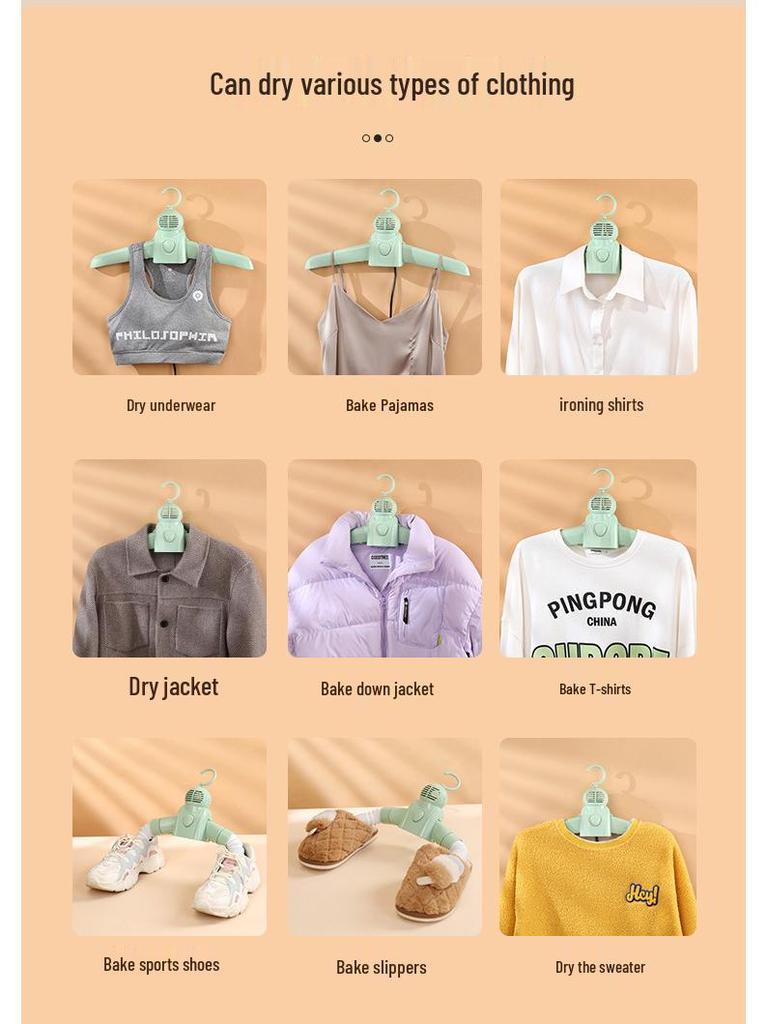 Portable Dormitory and Travel Clothes Dryer with Sterilization