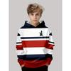Herbst Classic Kinderkleidung Jungen Hoodies Langarm Streifen 3D Druck Street Locker Komfort Outdoor Jungen Oberteil Kinderkleidung