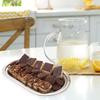 Stahl Serviertablett Ovale Platte Sandwich Snack Platte 33x19