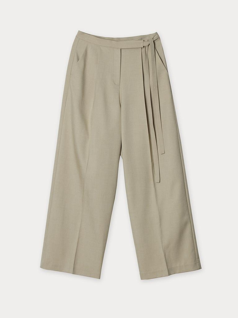 Mejongleuhaleu Mani Pintuck Wide Slacks 3 Colors