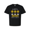 Sonnenblumen Garten T-Shirt Mit Topfpflanzen Und Zaun Design