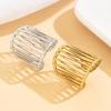 Ins Style Irregular Geometric Stainless Steel Colorfast Open Ring