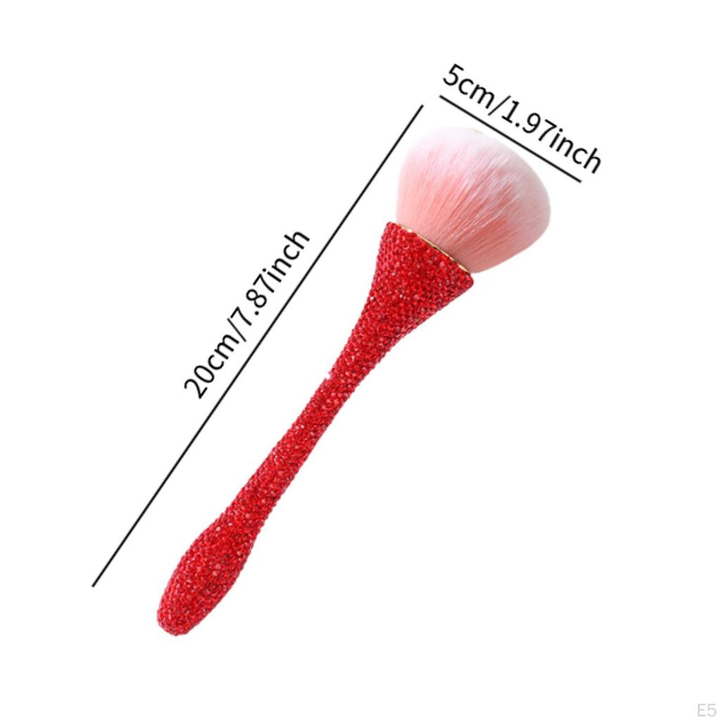 Blush Brush Powder Makeup Tool Soft Shiny Handle Lightweight Loose