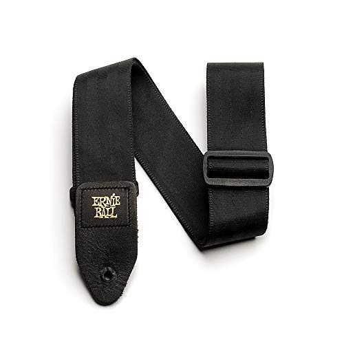 Genuine Ernie Ball 4139 Guitar Strap, Seatbelt Webbing Strap, Black