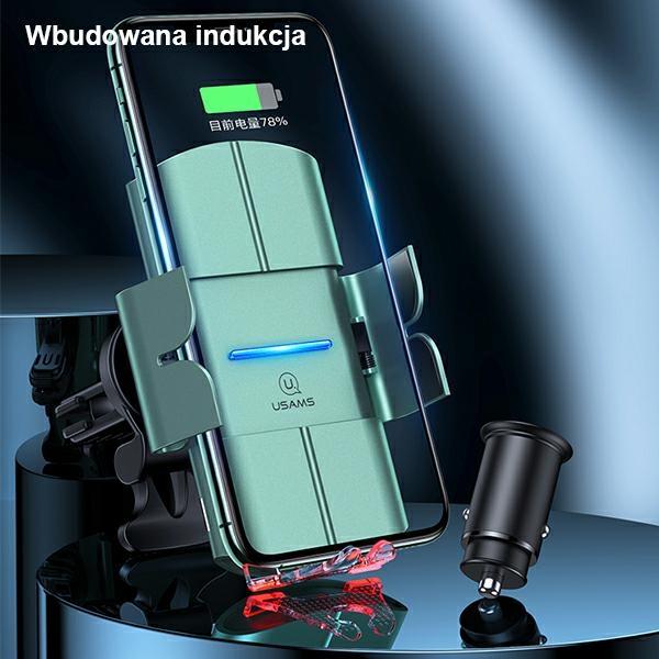 Usams Uchwyt Indukcyjny Us-Cd133 10Wautomatic Do Kratki Went. Czarny/Black Starod Cd133Zj01