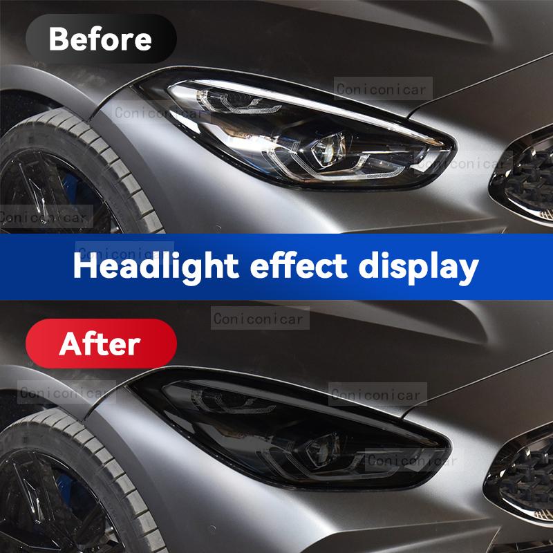 For BMW Z4 G29 2019-2023 2022 Car Headlight Smoked Black TPU Protective Film Front Light Tint Change Color Sticker Accessories