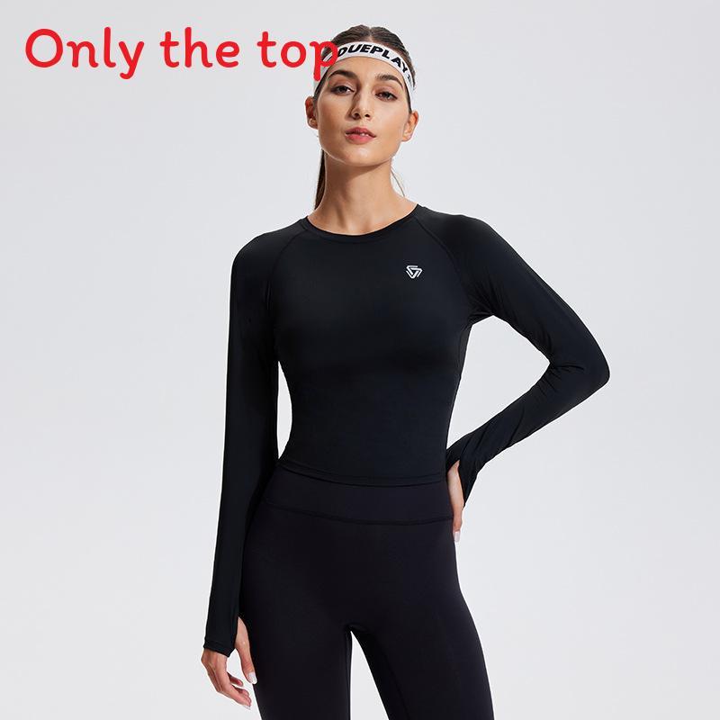 Womens Athletic Running Yoga Top With Stretchy Polyester Fabric For Gym Fitness