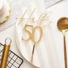 Hello 30 40 50 60 Birthday Cake Topper Acrylic Mirror Gold Age Happy Birthday Decor Gift Cake Decoration Cake Decorating Supplie