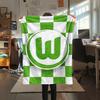 1 szt. Koc flanelowy z nadrukiem VfL Wolfsburg, Wysokiej jakości, Wygodny na wszystkie pory roku, Wystrój domu, Ciepło i komfort, Idealny na prezenty świąteczne101