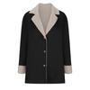Ladies' Fashionable Long Sleeved Lapel Thickened Warm Plush Solid Color Jacket