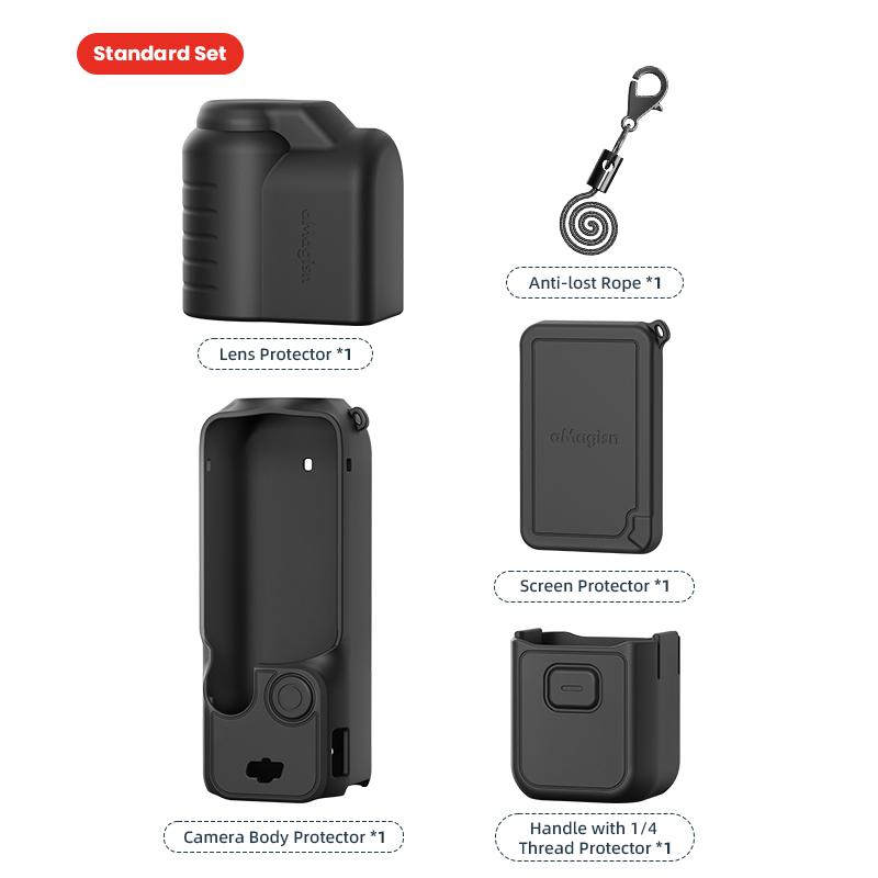 Silicone Protective Case for DJI Osmo Pocket 3 All-round Protection Anti-lost Rope Case for Pocket 3 Accessories
