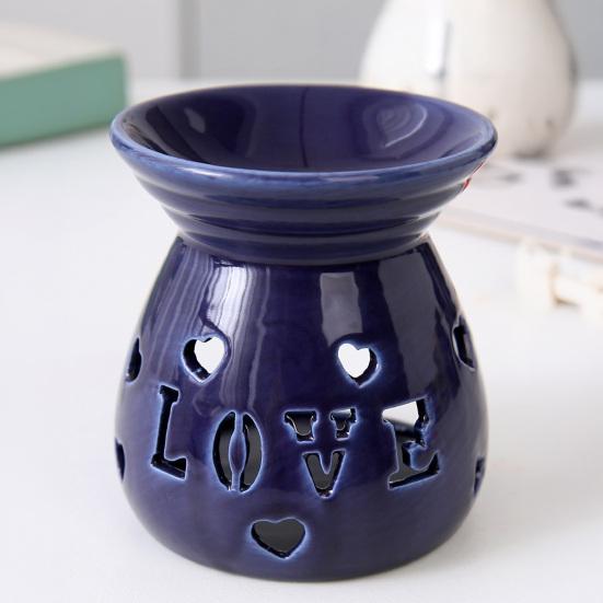 Ceramic Tea Light Candle Holder Small Essential Oil Burner Wax Melt Warmer Aromatherapy Aroma Diffuser for Home Bedroom Decor