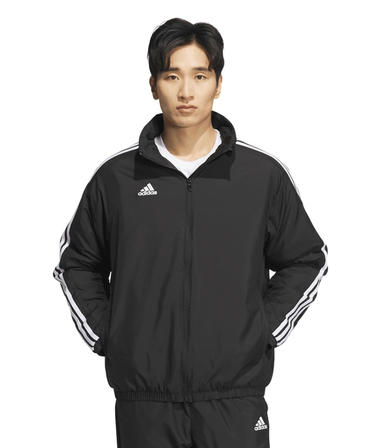 

Джерси Топ 3 Полоски Свободный Покрой RDY Padded Track Jacket KWX74 Черный [Adidas] Must-have WIND. Мужской (JG8522) Ж/М