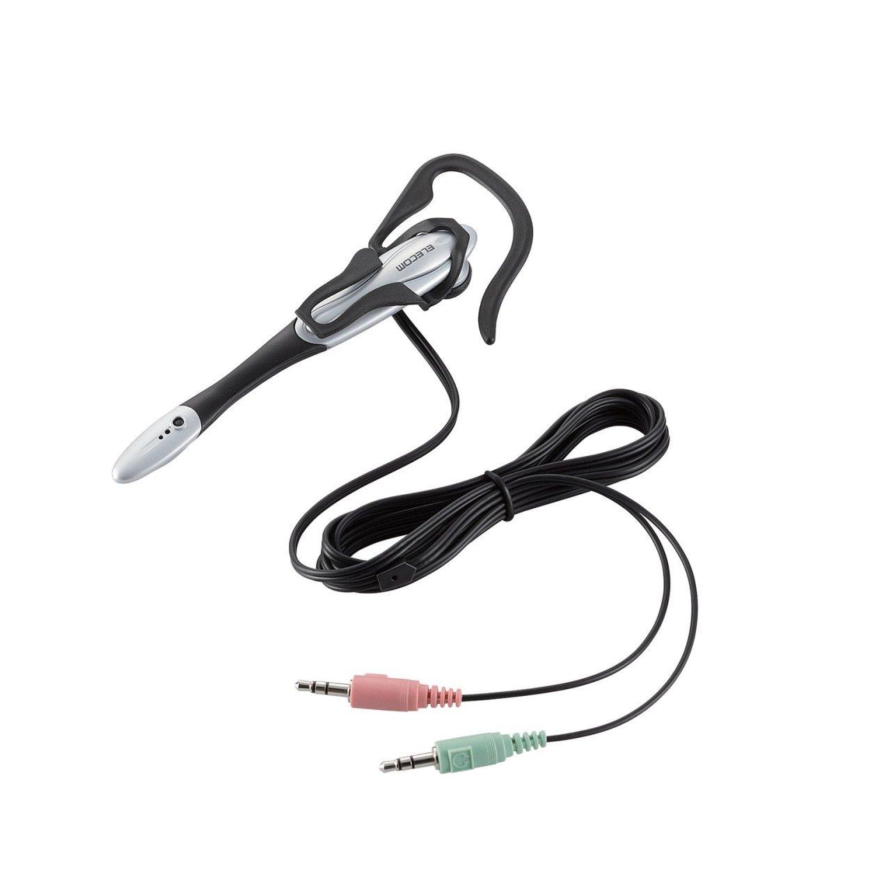 

ELECOM HS-EP13SV Headset with Microphone, Single Ear, 1.8m Earhook
