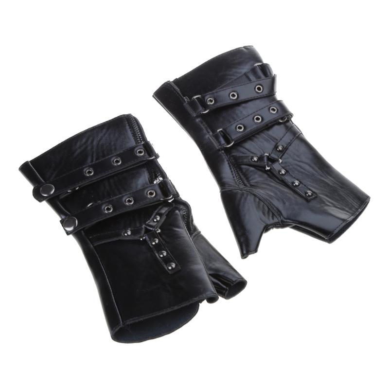 

Steampunk Fingerless Gloves Cosplay Custume Medieval Vintage Boxing Gloves чорний