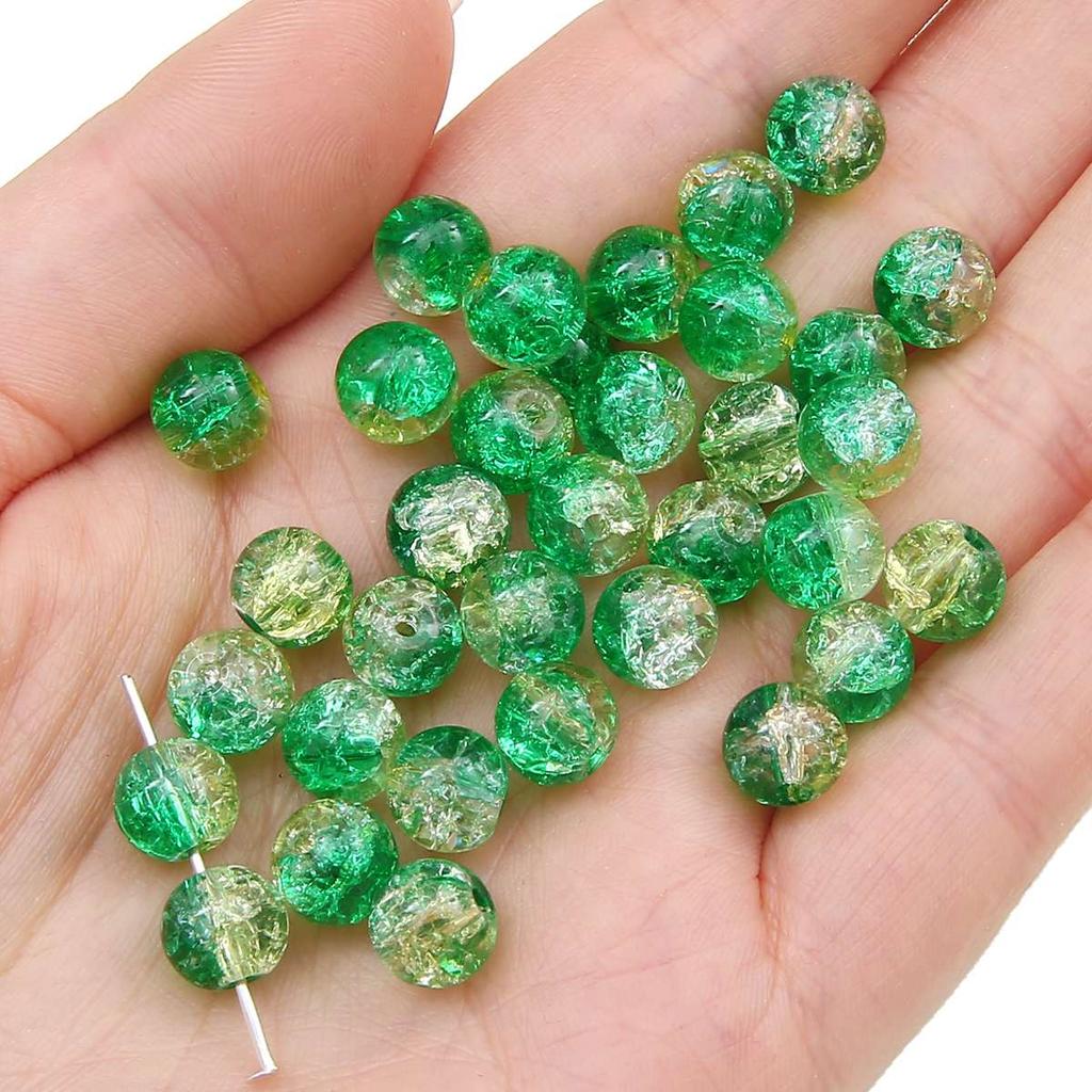 8-14mm Whtie and Random Mixed Crackle Acrylic Beads Spacer Ball Beads for DIY Bracelet Fashion