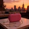 Elegant Luxury Evening Woven Chain Clutch - Women's High-Style Shoulder Bag